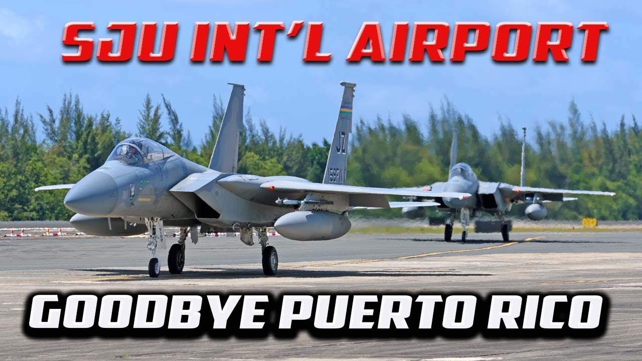 (HD)F15 Say Goodbye to San Juan. Emergency Landing of one of them
