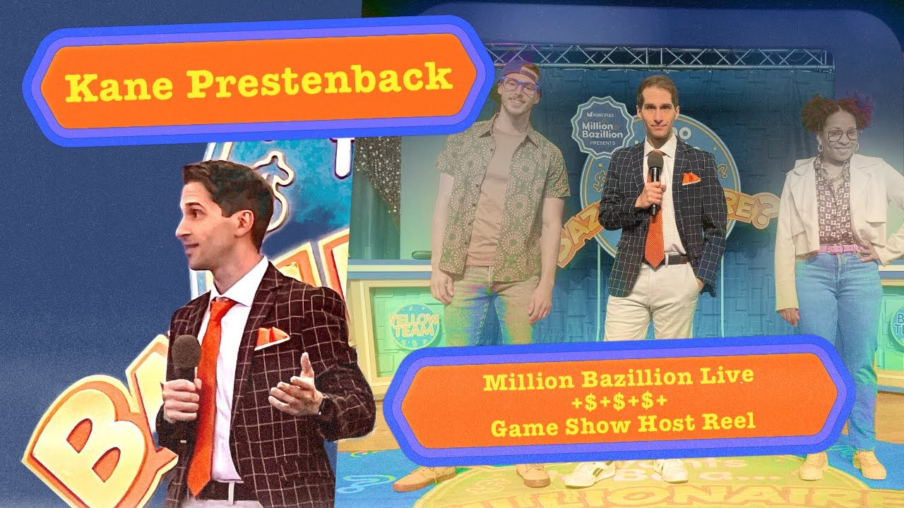 Kane Prestenback - Game Show Host - Million Bazillion Live! Clip Compilation - Hosting Reel