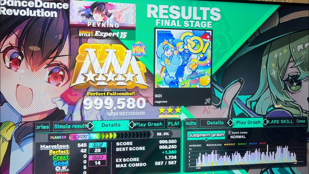 (DDR World) 15 PFC#266 GO! (ESP-15) 999,580!!!