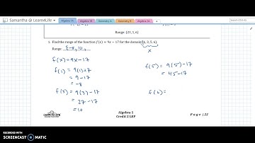 Algebra 1 Lesson 3.3 Modeling With Functions