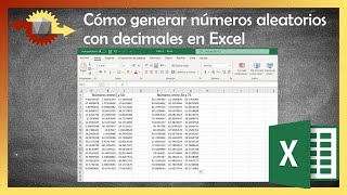 Cómo generar números aleatorios con decimales en un rango definido en Excel