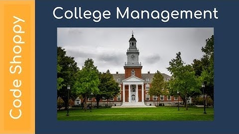 College Management System project Using PHP  & MYSQL Web Application