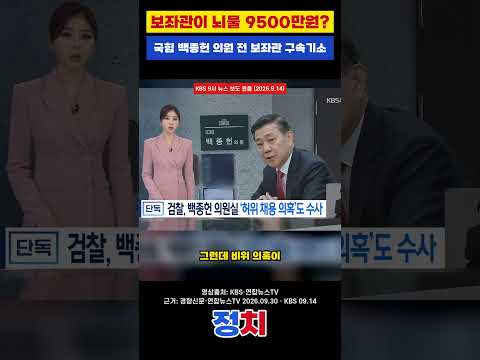 보좌관이 뇌물 9500만원에 허위 채용까지…국힘 백종헌 의원 전 보좌관 구속기소