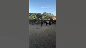 Vovô me ensinando andar a cavalo