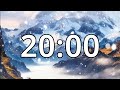 20 minutes timer with music  snowfall timer