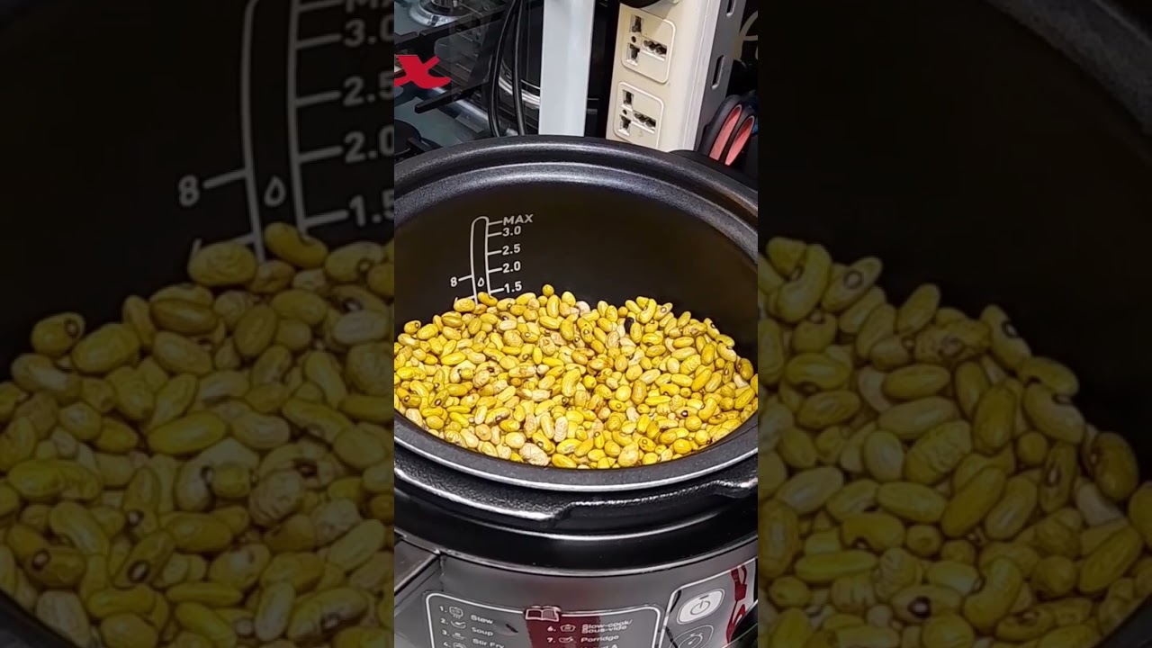 Boiling beans using electric pressure cooker