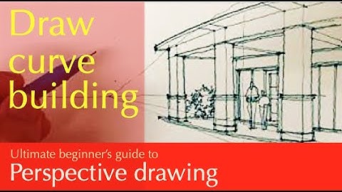 Perspective Drawing : [must see] Draw curve building multi point perspective #shorts