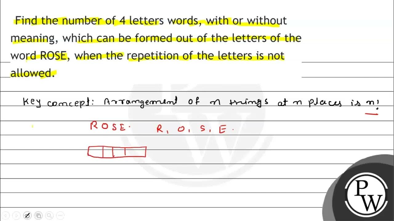 Find the number of 4 letters words, with or without meaning, which can