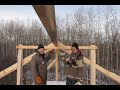 We We're Froze After Doing This. Post And Beam Building. Off Grid Homesteading With The Skinner's.