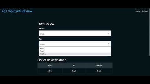 Employee Review System - Full web app using Nodejs