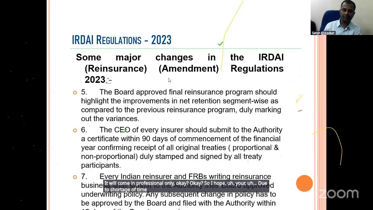 Reinsurance by Satish Khiradkar Sir