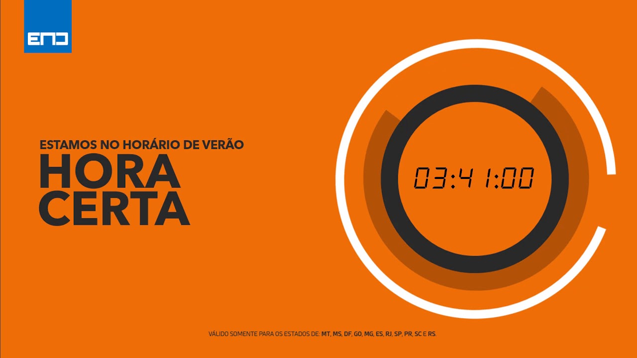 JÁ ESTAMOS NO HORÁRIO DE VERÃO | HORA CERTA! | FHD - YouTube