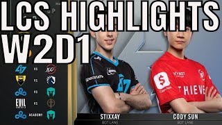 LCS Highlights ALL GAMES Week 2 Day 1 Spring 2020 League of Legends Championship Series