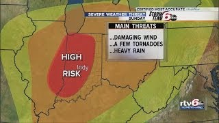 Severe weather approaches Indiana