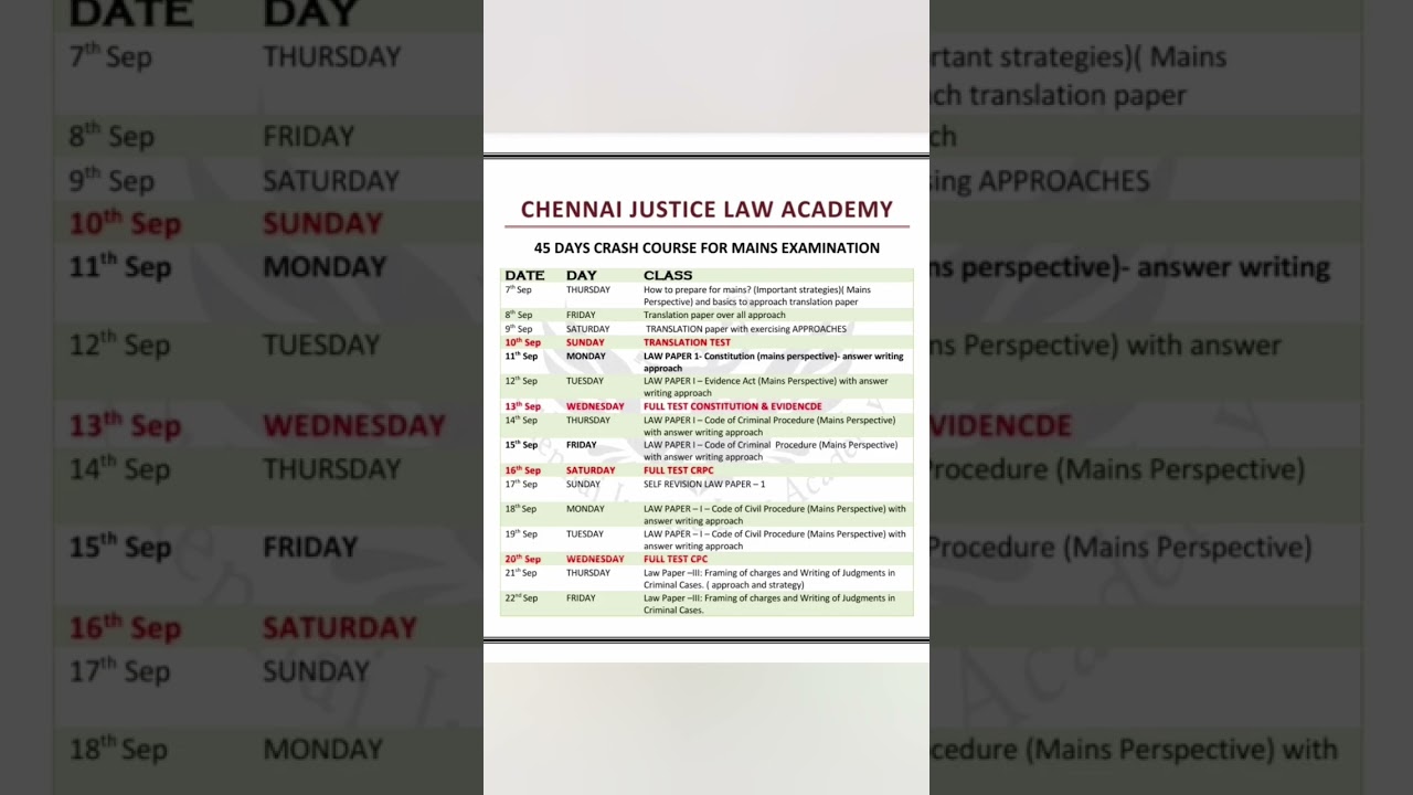 TNPSC CIVIL JUDGE MAINS COACHING - Chennai Justice Law Academy 