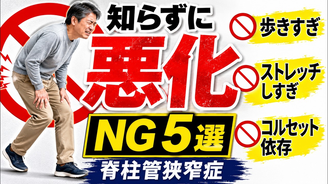【脊柱管狭窄症】やってはいけないNG行動5選(知らないと悪化します)