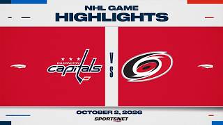 NHL Highlights | Capitals vs. Hurricanes - October 2, 2026