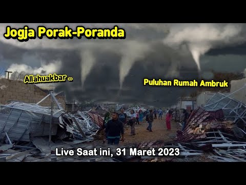 Kota Jogja Porak Poranda! Badai Dahsyat Terjang Yogyakarta Bantul hari ini, Semua Ambruk!