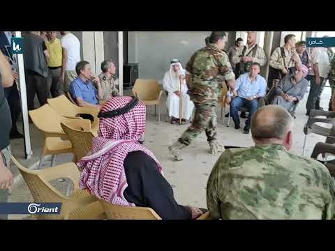 ضباط روس وآخرون بميليشيا أسد بينهم اللواء حسام لوقا والعميد لؤي العلي داخل درعا البلد لتنفيذ الاتفاق