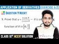 ex 6.2 class 12 maths q9 | ex 6.2 class 12 q9 | class 12 exercise 6.2 question number 9