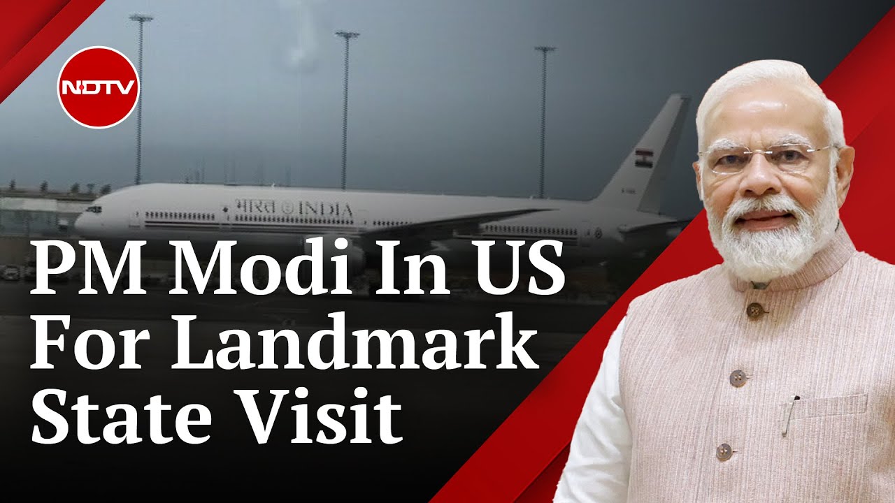 PM Modi In US | Watch: PM Modi's Plane Touches Down In New York - YouTube