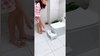 Plastic Non-Slip Folding Toilet Squat Stool - White Color