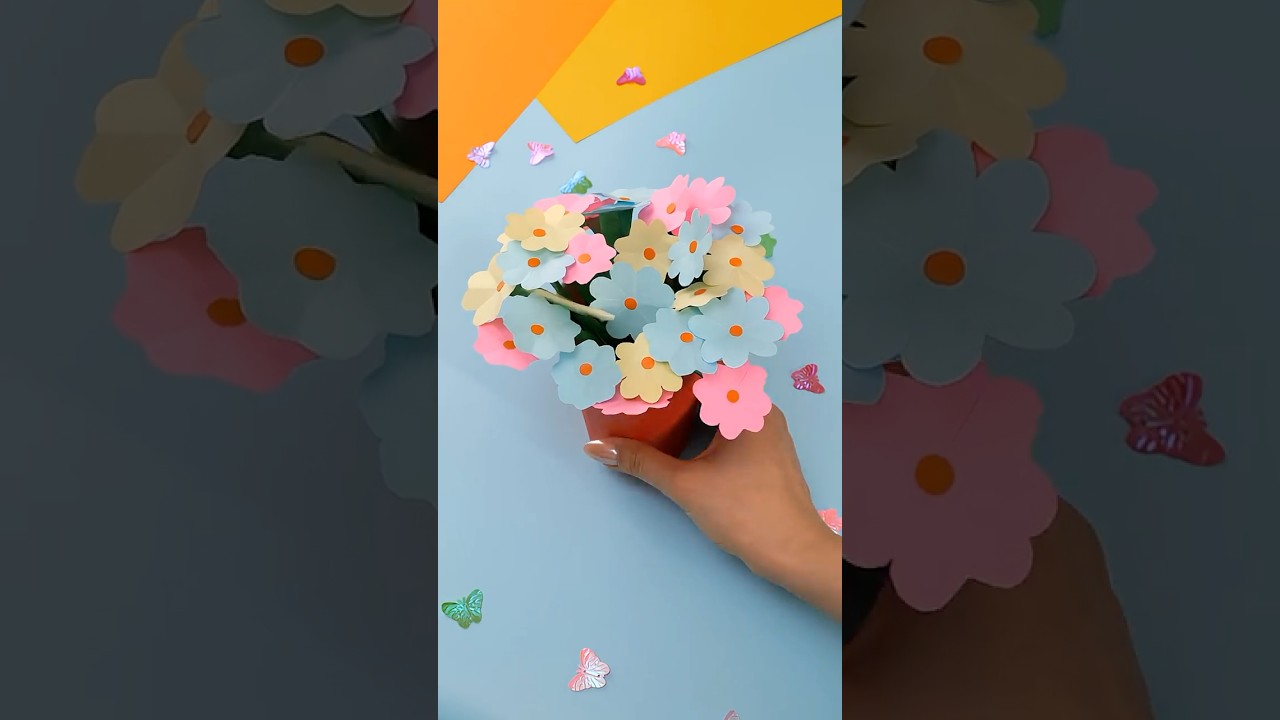 😄 Diy Paper Flowers — A Sweet Gift For Mom! 💕 