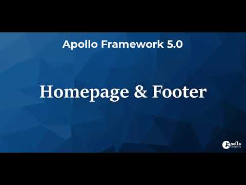 Homepage & Footer - Apollo Framework 5.0 - YouTube