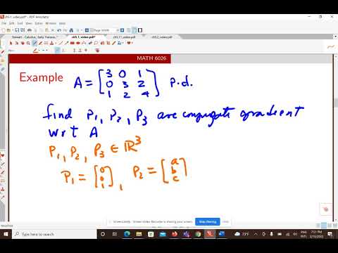 Linear conjugate gradient method