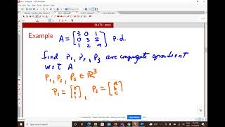 Linear conjugate gradient method