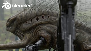 Blender 3D - Making of the Griever - TIME-LAPSE