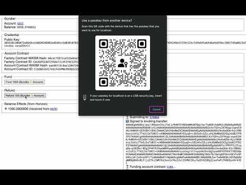 Experimenting with a ecdsa secp256r1 Webauthn/Passkey Wallet on Stellar with Soroban Custom Accounts