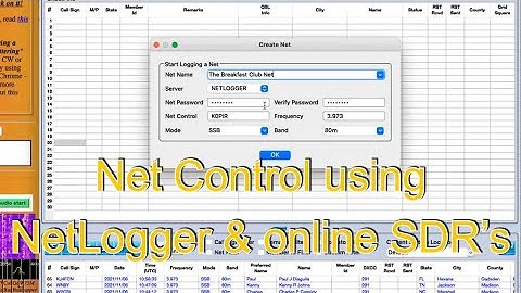 Net Control Using NetLogger and SDR’s