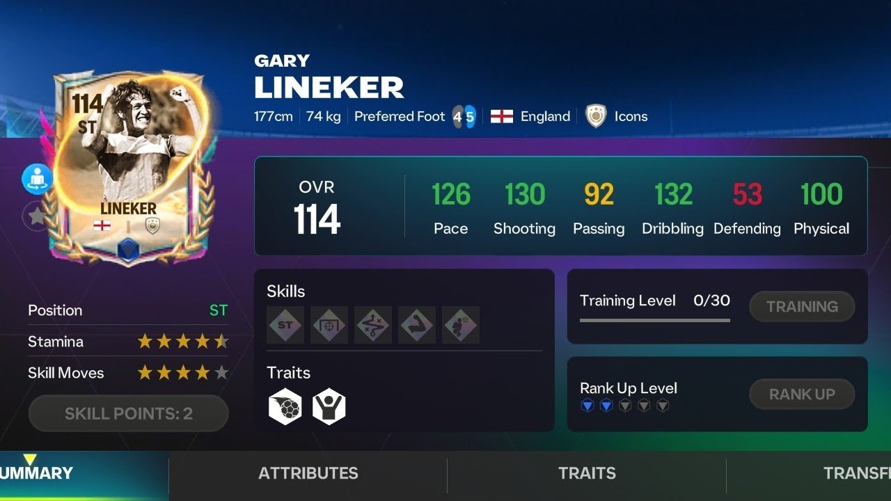 FC mobile 🎮 112 OVR LINEKER review 2025 review GARY LINEKER 