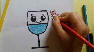 Attractive Glass With Water Drawing Step by Step screenshot 1