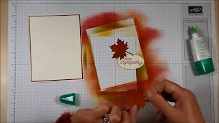 Sympathy Card With Autumn Leaves