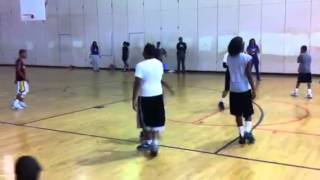 Boy Hits A Nice Crazy 3 Pointer In Tall Girls Face