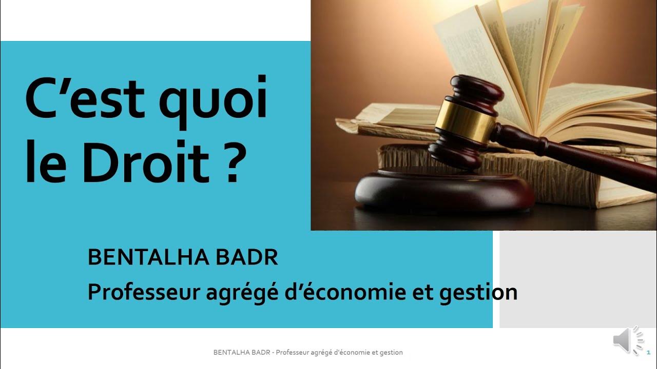 C est quoi le droit ? Définition du Droit 1 Cours détaillé YouTube