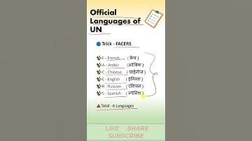 Official Languages Of United Nations (UN)  with Trick | GK Tricks for all exams  #unitednations