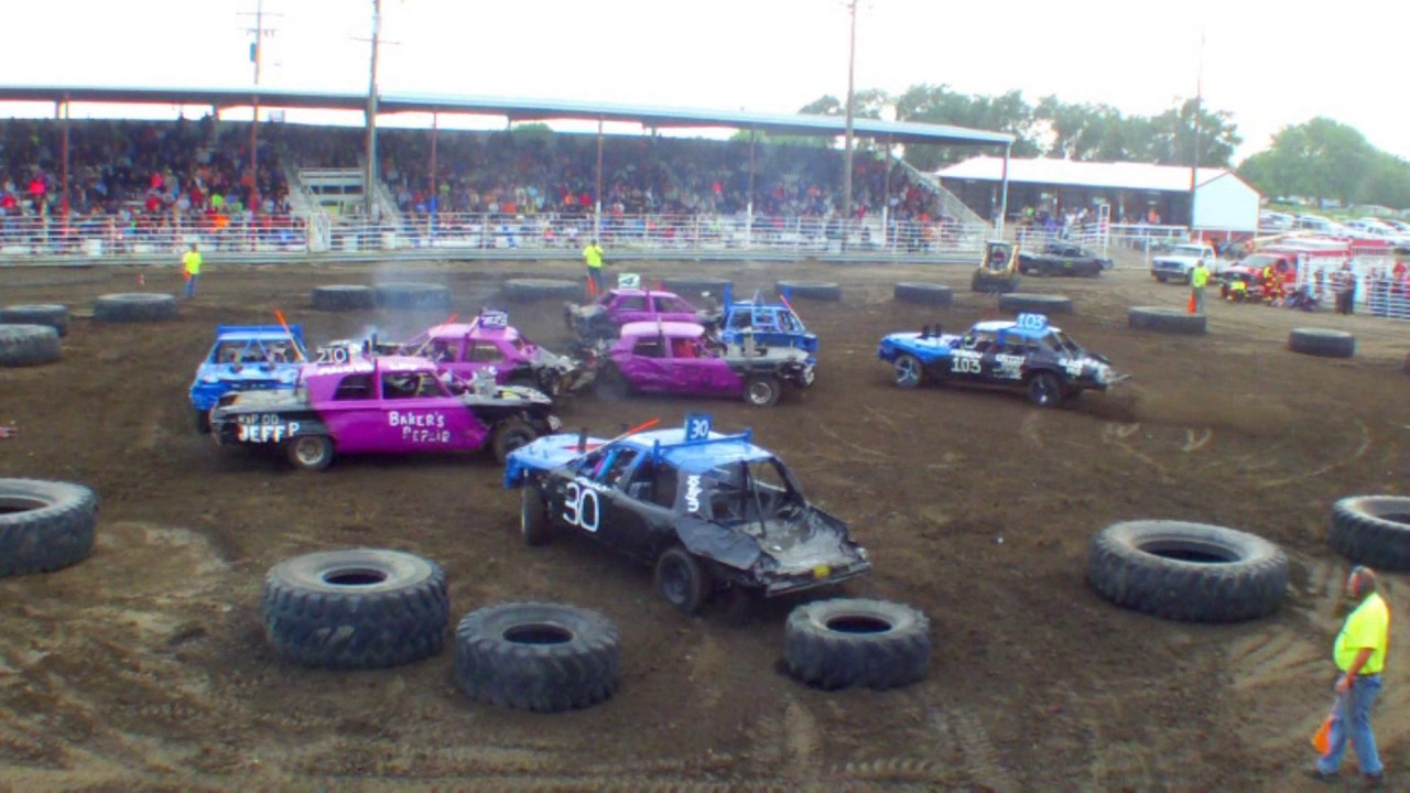 2017 Mobridge Demolition Derby Heat 2 YouTube