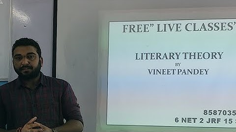"LITERARY THEORY"  Lecture -1 UGC NTA NET Live Session By Vineet Pandey