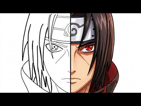 Easy Anime Naruto / How To Draw Itachi Uchiha Face Step By Step / Digital Art