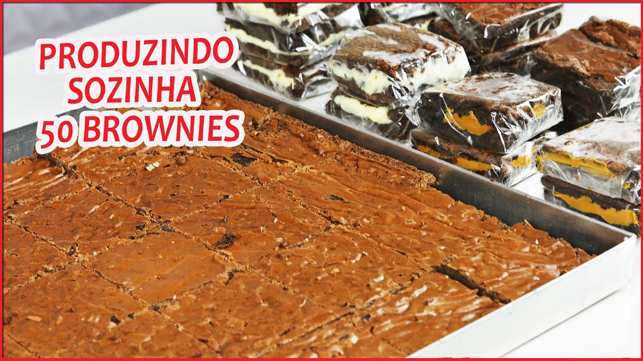 MEU DIA A DIA DE PRODUÇÃO - FIZ 50 BROWNIES SOZINHA PARA VENDER | Evelyn Oliveira