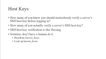 Michael W Lucas: SSH Key Management -- BSDCan 2018
