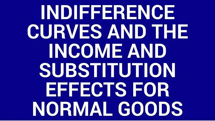 Indifference curve analysis   income and substitution effects