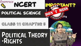Political Theory: Rights | English | NCERT Class 11 Political Science Chapter 5