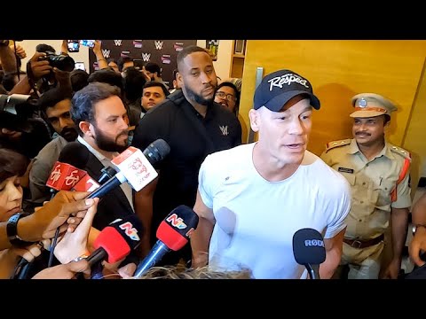 John Cena surprises Indian Media at WWE Superstar Spectacle Media Scrum