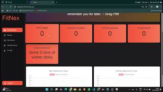 FitNex - Personal Fitness Tracker. Using Java full stack development screenshot 1
