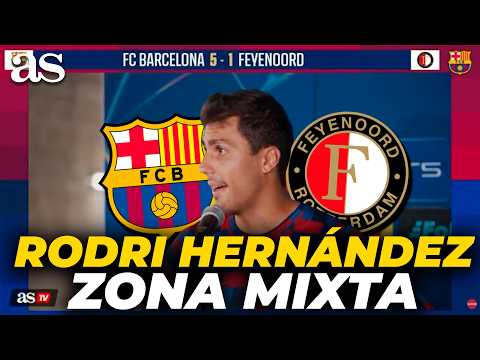 RODRI analiza la GOLEADA del BARCELONA ante el FEYENOORD en CHAMPIONS