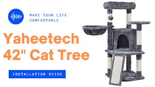 Yaheetech 42 Inches H Cat Tree Tower Installation Guide